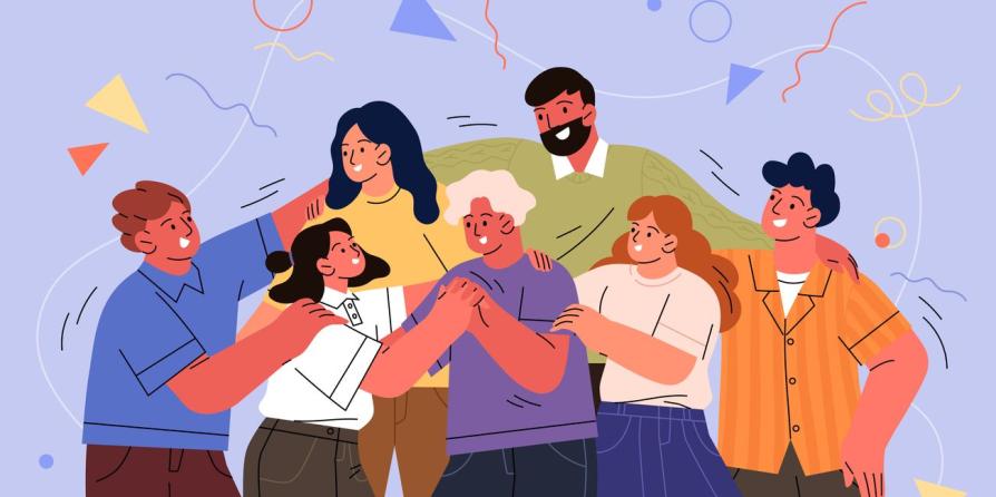 Personnages faisant la fête