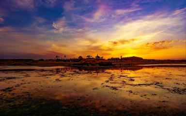 photo plage coucher de soleil